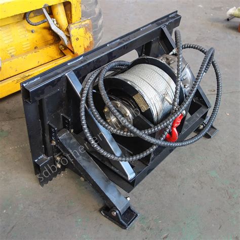 winch mounting for skid steer|hydraulic winches for skid loaders.